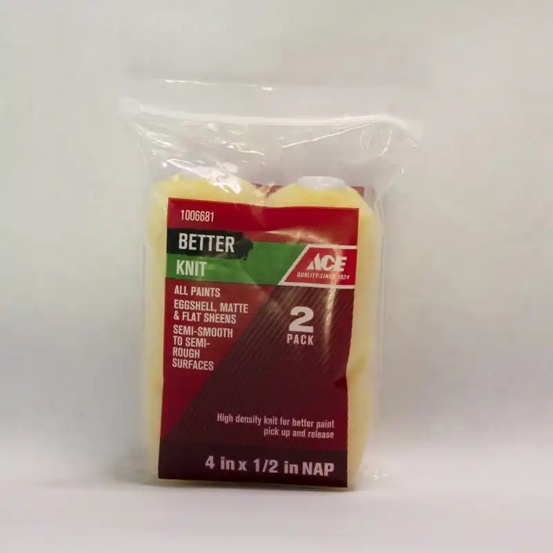 4 In. Mini Paint Roller Cover - 2 Pack, Shed Resistant, Lint Free