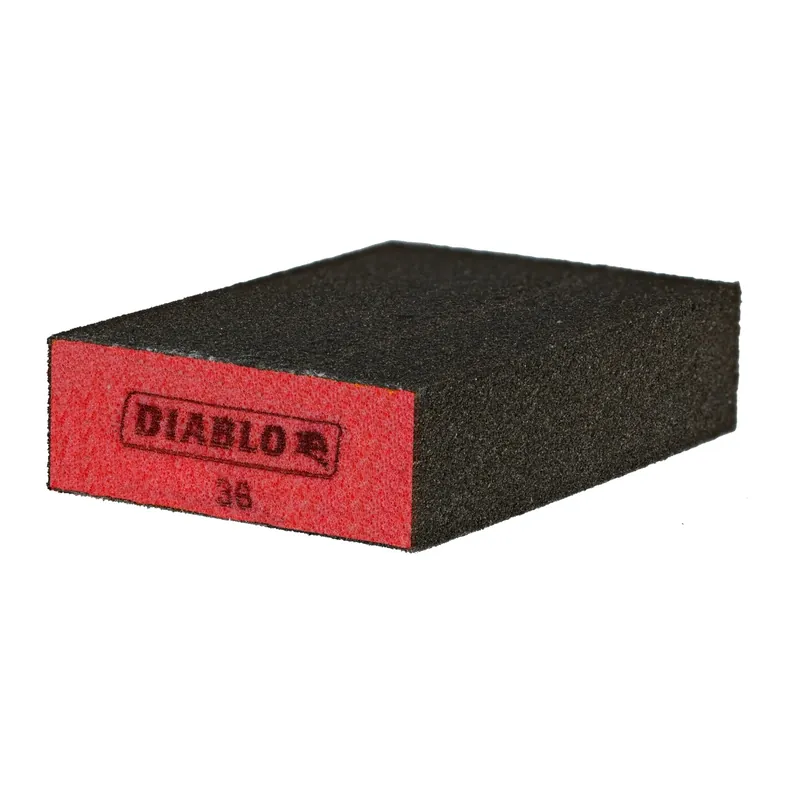 4 In. L X 2-1/2 In. W X 1 In. 36 Grit Coarse Block Sanding Sponge