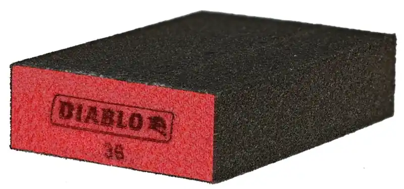 4 In. L X 2-1/2 In. W X 1 In. 36 Grit Coarse Block Sanding Sponge