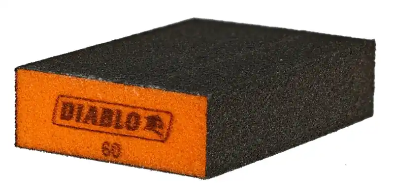 4 In. L X 2-1/2 In. W X 1 In. 60 Grit Medium Flat Surface Sanding Sponge