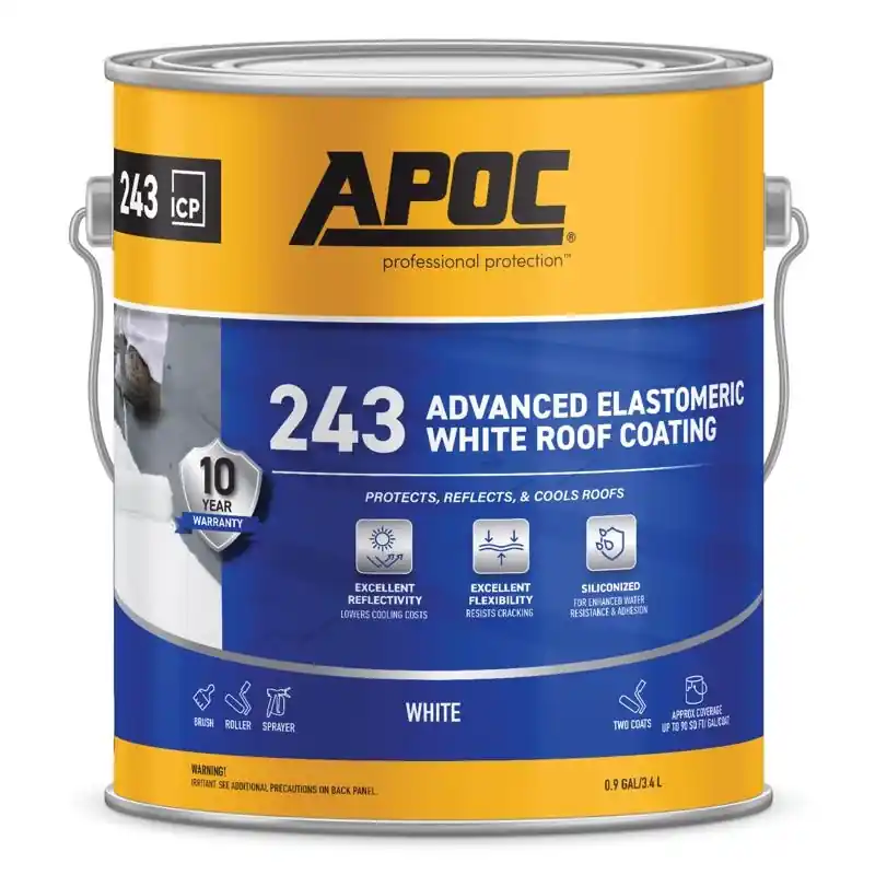 Apoc Ap-2431 Gloss White Acrylic Roof Coating 1 Gallon