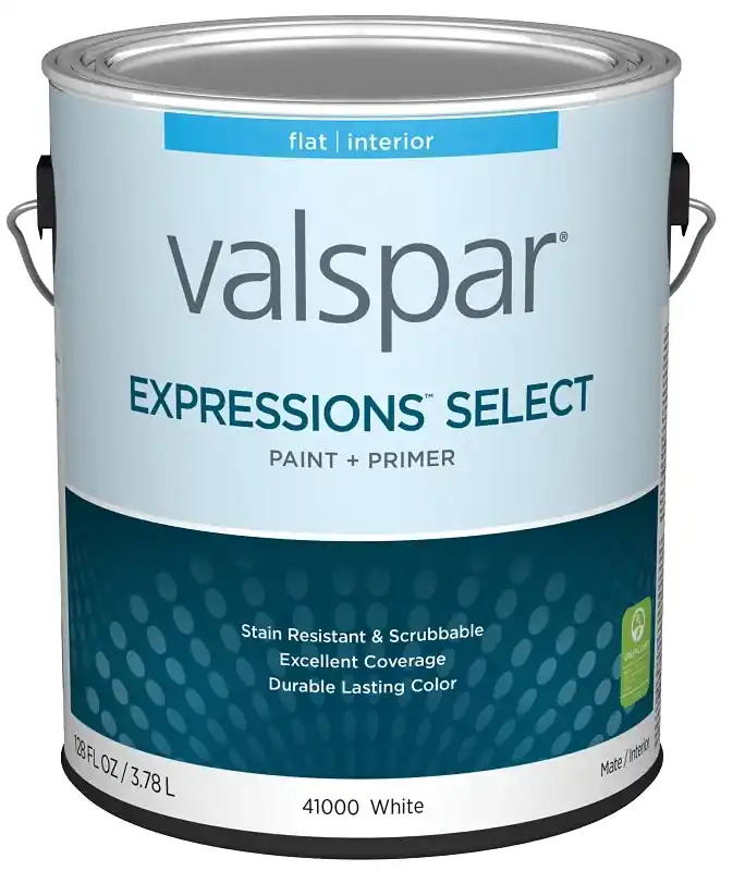 Paint And Primer Interior Flat White Gallon - Durable And Stain Resistant