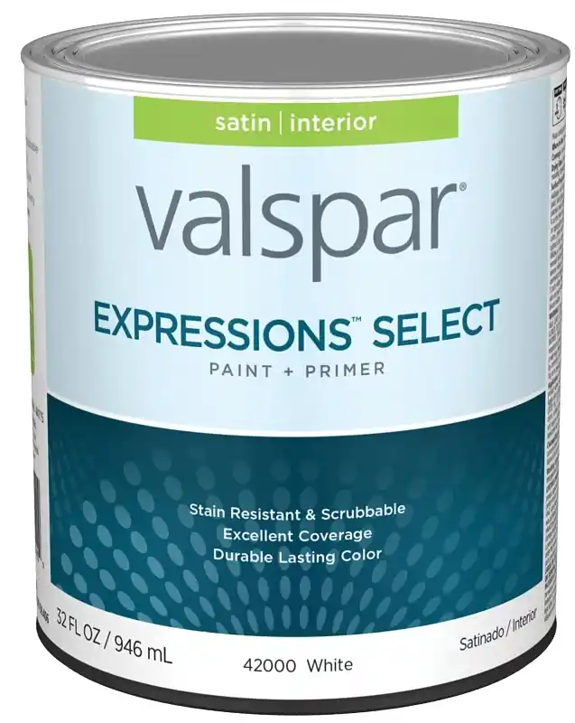 Paint And Primer Interior Satin White Quart 028.0042000.005