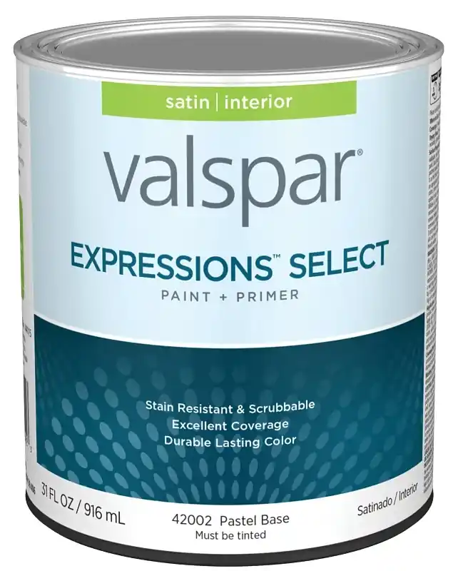 Paint And Primer Interior Satin Pastel Base Quart