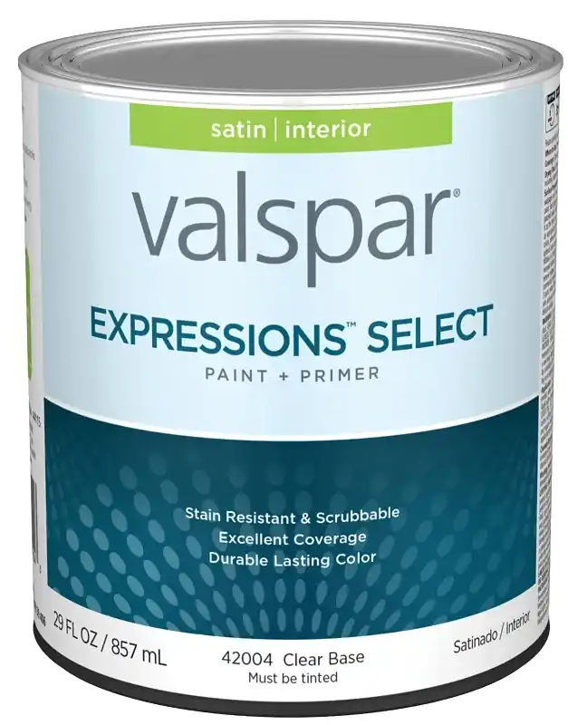 Paint And Primer Interior Satin Quart - Durable, Stain Resistant Finish