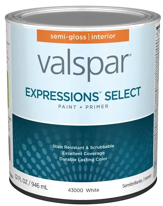Interior Semi-gloss White Paint Quart - Durable, Stain Resistant Finish