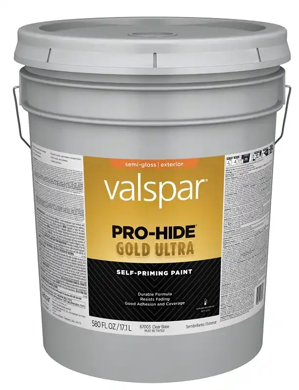 Latex Semi-gloss Exterior House Paint, Clear Base, 5 Gallon