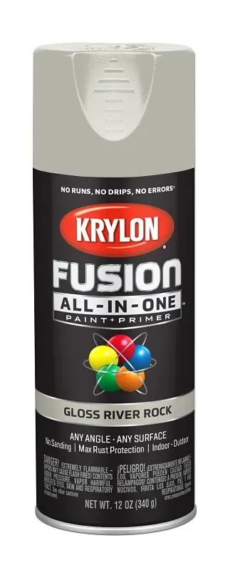Fusion All-in-one Spray Paint + Primer, Gloss River Rock, 12-oz.