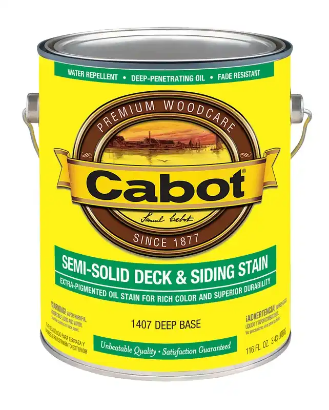 Semi-solid Deck & Siding Stain, 1407 Deep Base, 1 Gallon Oil-based