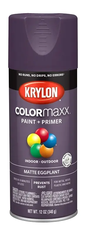 Colormaxx Spray Paint, Eggplant, Matte, 12-oz.