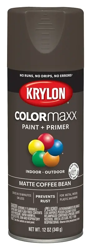 Colormaxx Spray Paint, Coffee Bean, Matte, 12-oz.