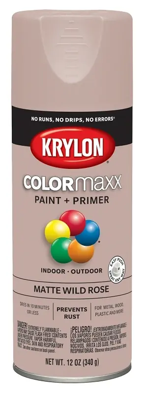 Colormaxx Spray Paint, Wild Rose, Matte, 12-oz.
