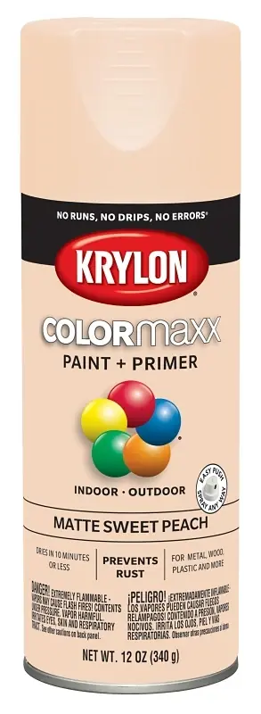 Colormaxx Spray Paint, Sweet Peach, Matte, 12-oz.