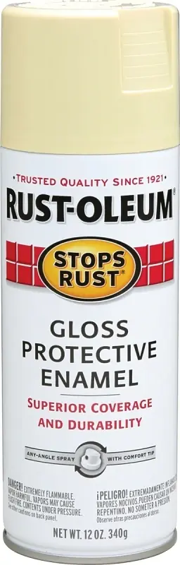 Stops Rust Spray Enamel, Antique White Gloss, 12-oz.
