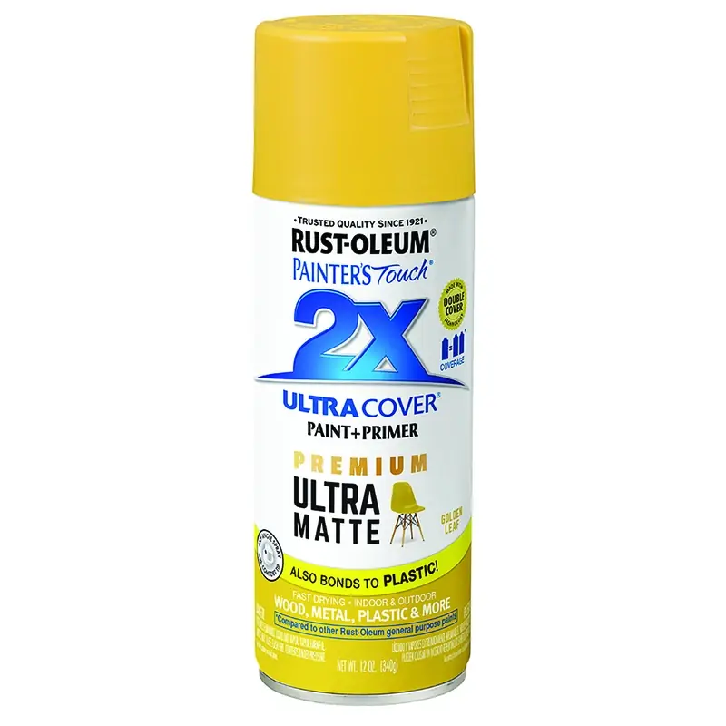 Painter‘s Touch 2x Ultra Cover Matte Golden Leaf Paint+primer Spray Paint 12 Oz