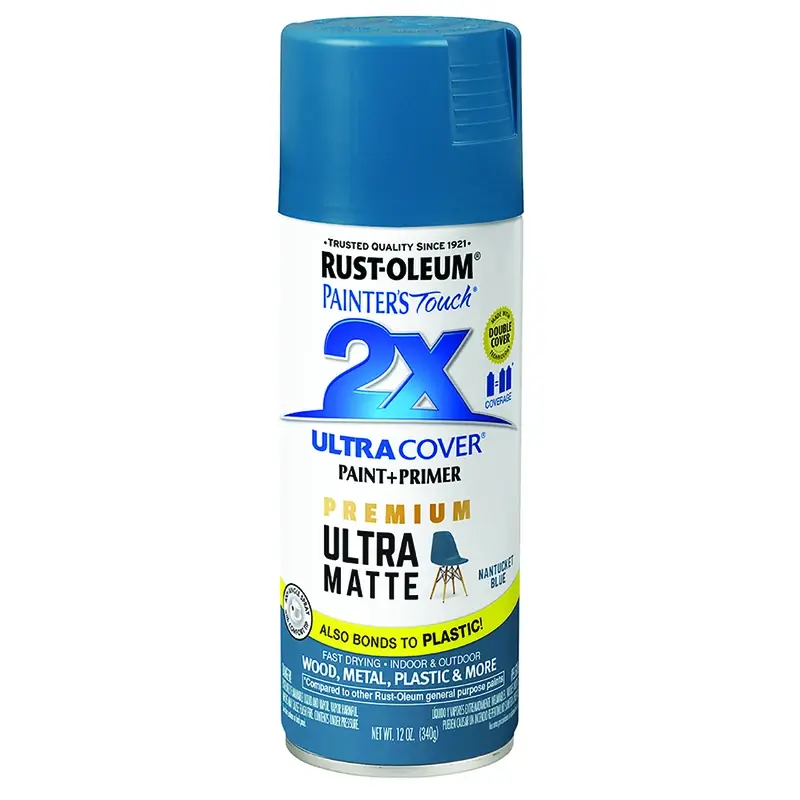 Painter‘s Touch 2x Premium Ultra Matte Spray Paint, Nantucket Blue, 12-oz.