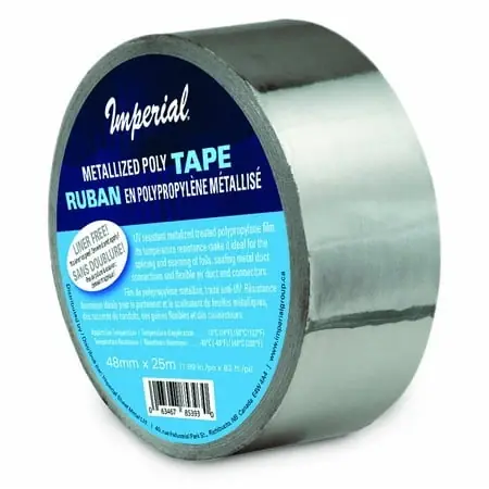 Manufacturing Vt0514 48mm X 25m Metalized Poly Tape - Uv Resistant
