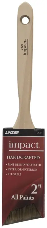 2 Inch Polyester Impact Angle Sash Paint Brush With Brass Ferrule And Wood Handle