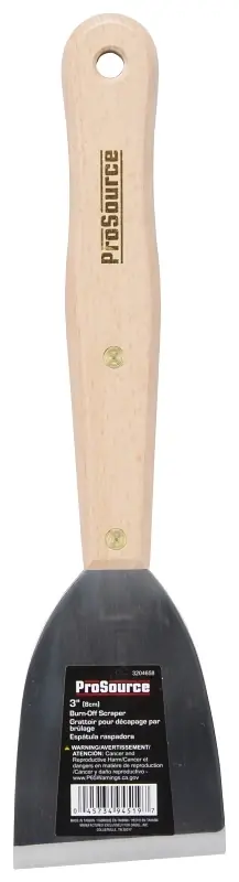 3-inch High Carbon Steel Burn-off Scraper With Wooden Handle