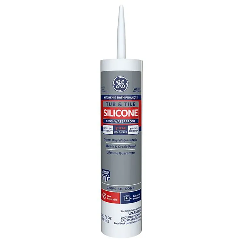 Ge Tub & Tile White Silicone 1 Tub And Tile Caulk Sealant 10.1 Oz