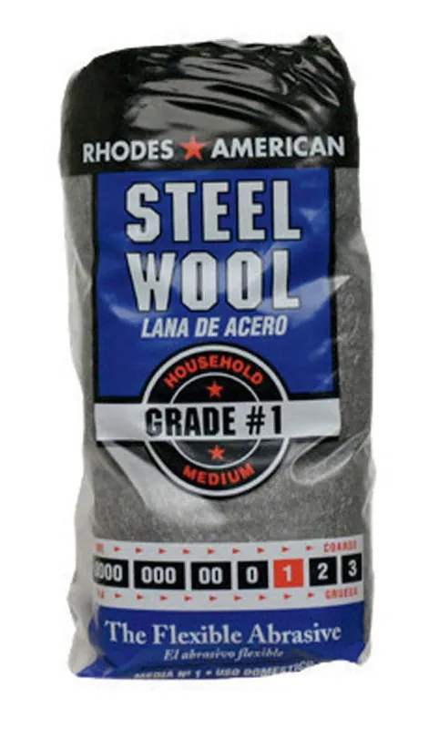 Rhodes American 1 Grade Medium Steel Wool Pad 12 Pk
