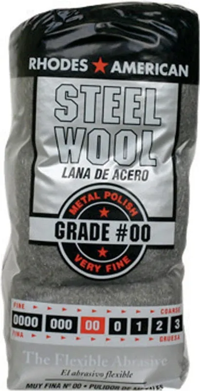Rhodes American 00 Grade Very Fine Steel Wool Pad 12 Pk