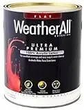 Ultra Premium Exterior Weatherall Latex Paint, Flat White, 1 Qt.