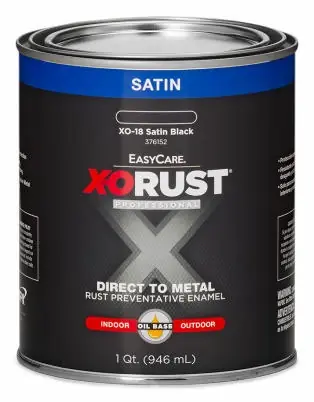 Premium Anti-rust Oil-base Enamel, Black Satin, 1 Qt.