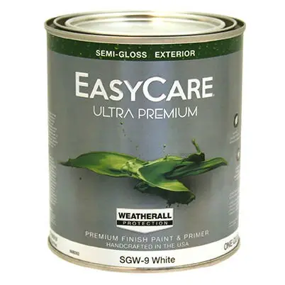 Ultra Premium Weatherall Exterior Latex House Paint, Semi-gloss White, 1 Qt.