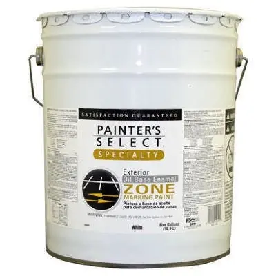 Speciality Flat White Oil-based Field & Zone Marking Paint, 5 Gallons