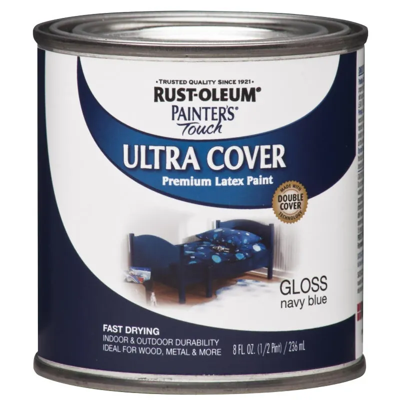 Painter‘s Touch Ultra Cover Latex Paint, Navy Blue, 1/2-pint