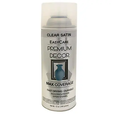 Premium Decor Spray Paint, Clear Satin, 12 Oz.