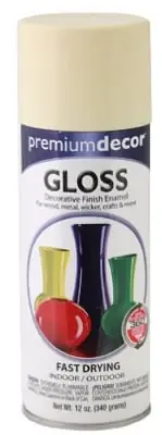 Premium Decor Spray Paint, Navajo White Gloss, 12 Oz.