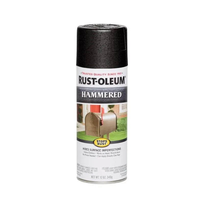 12 Ounce Black Hammer Finish Aerosol Paint For Durable Coating