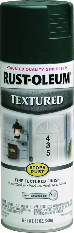 Stops Rust Textured Spray Paint, Forest Green, 12-oz.