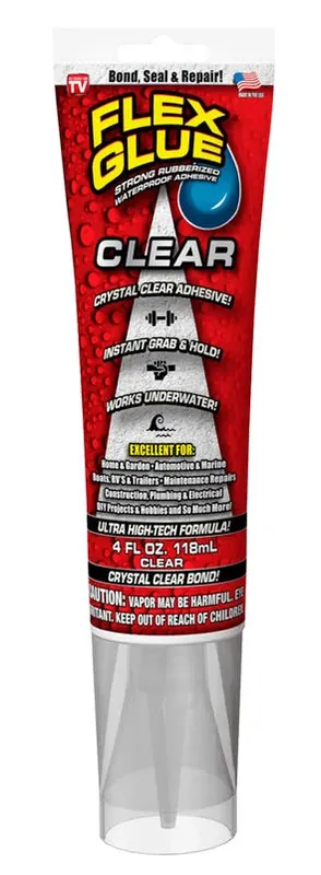 Flex Seal Family Of Products Flex Glue Clear Rubberized Waterproof Adhesive 4