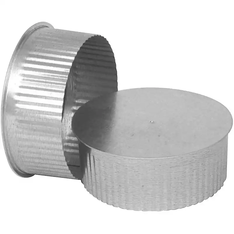 Hvac Duct Pipe Galvanized Tee Cap/plug, 6 In., 30-gauge