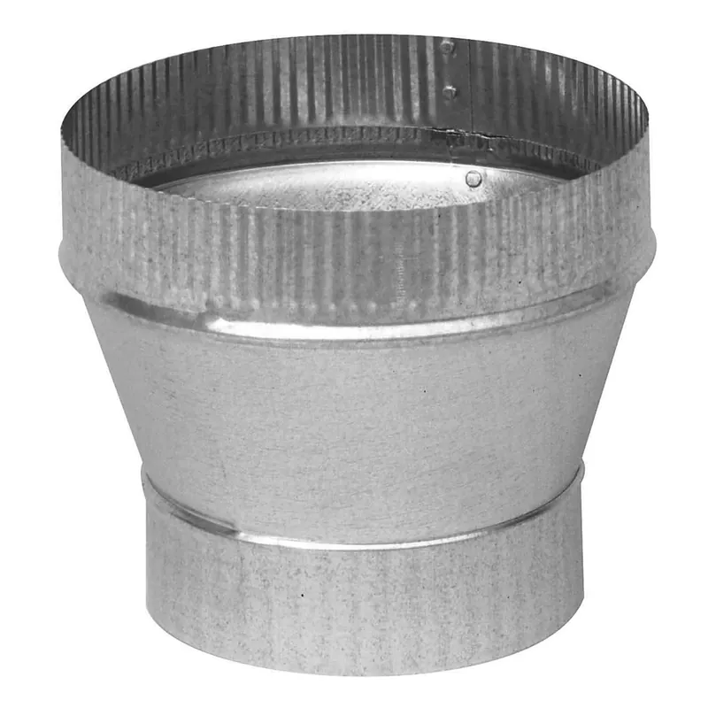 Sthvac Duct Pipe Galvanized Taper Increaser, 24-guage, 5 X 6 In.