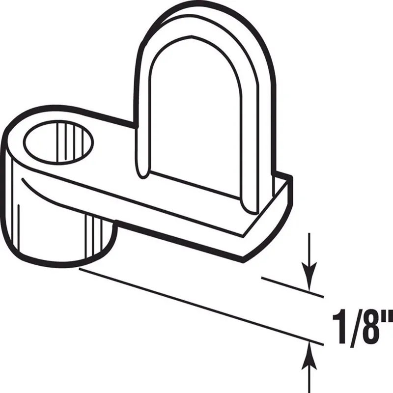 Prime-line Mill White Aluminum Screen Clip For 1/8 12 Pk