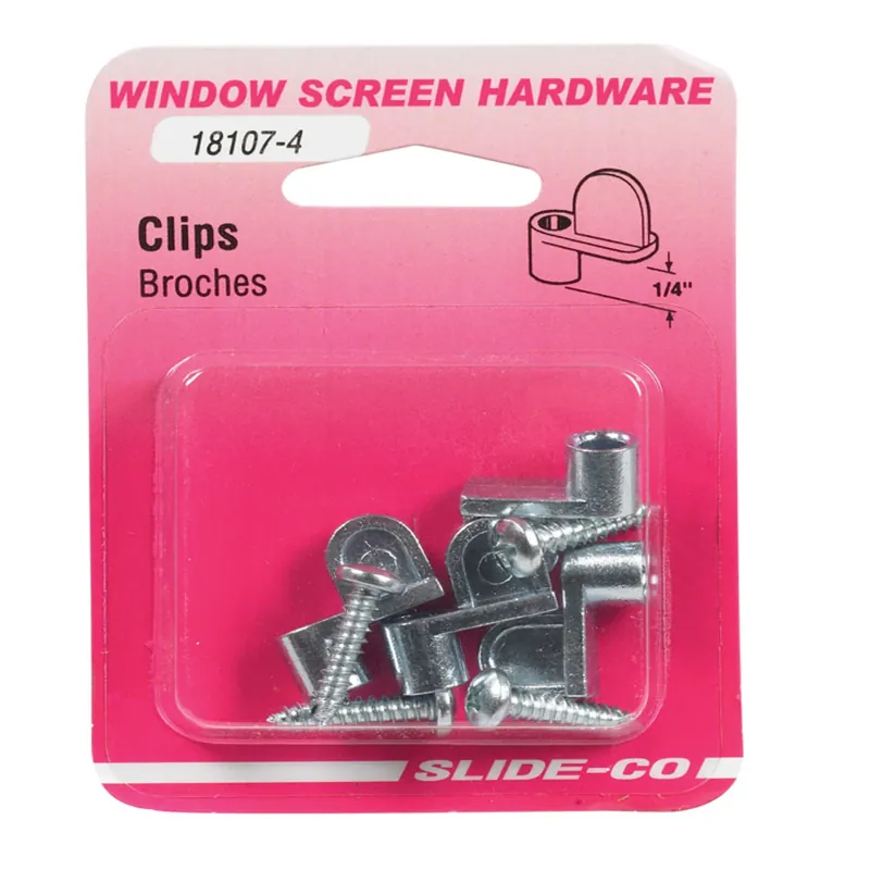 Prime-line Zinc-plated Silver Die Cast Screen Clip 1 Pk