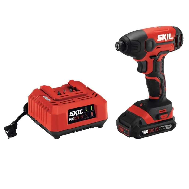 Pwr Core 20v 1/4 In. Cordless Brushed Impact Driver Kit With Battery & Charger