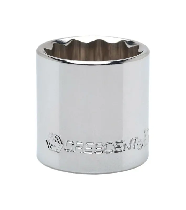 1/2 In. X 3/8 In. Drive Sae 12 Point Standard Socket - Chrome Vanadium Steel