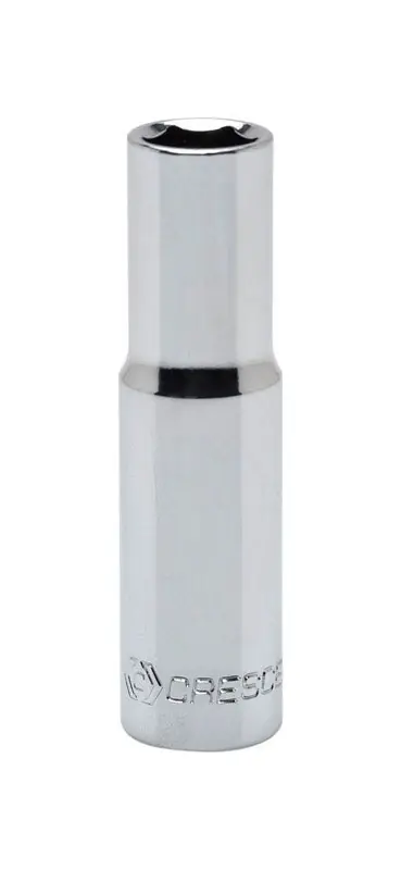 11 Mm X 3/8 In. Drive Metric 6 Point Deep Socket - Chrome Vanadium Steel