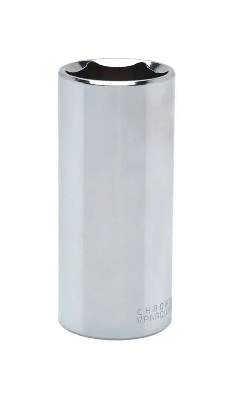 1-1/8 In. X 1/2 In. Drive Sae 6 Point Deep Socket - Chrome Vanadium Steel