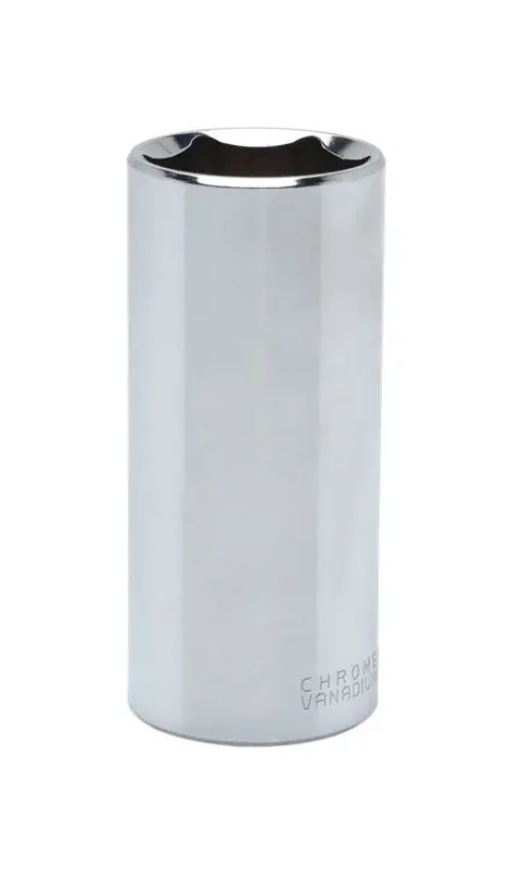1-1/16 In. X 1/2 In. Drive Sae 6 Point Deep Socket - Chrome Vanadium Steel