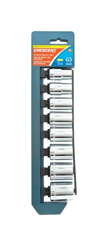 1/2 In. Drive Sae 12 Point Socket Set - Assorted Sizes, 8 Pieces