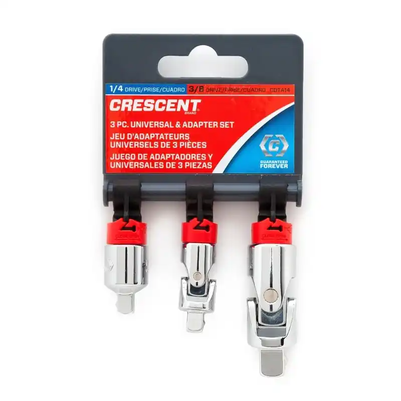 3 Piece Socket Accessory Set With 1/4 And 3/8 Inch Drive Sizes