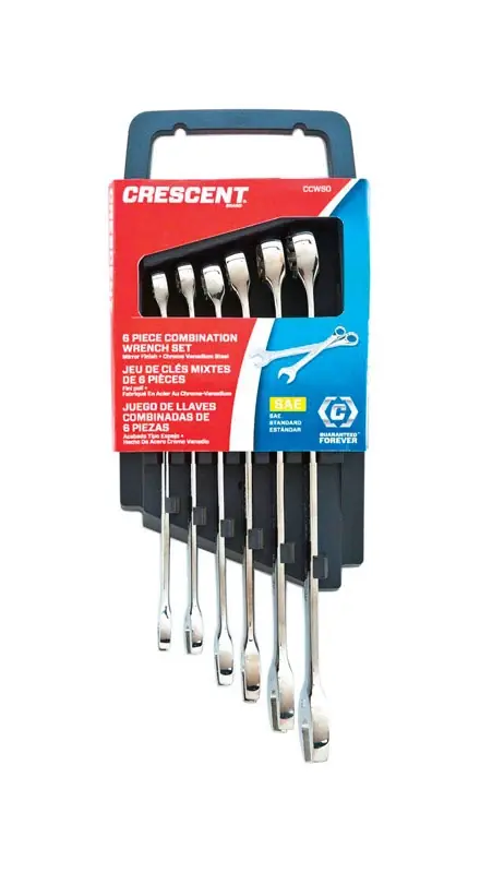 12 Point Sae Combination Wrench Set 10.8 In. L 6 Pk