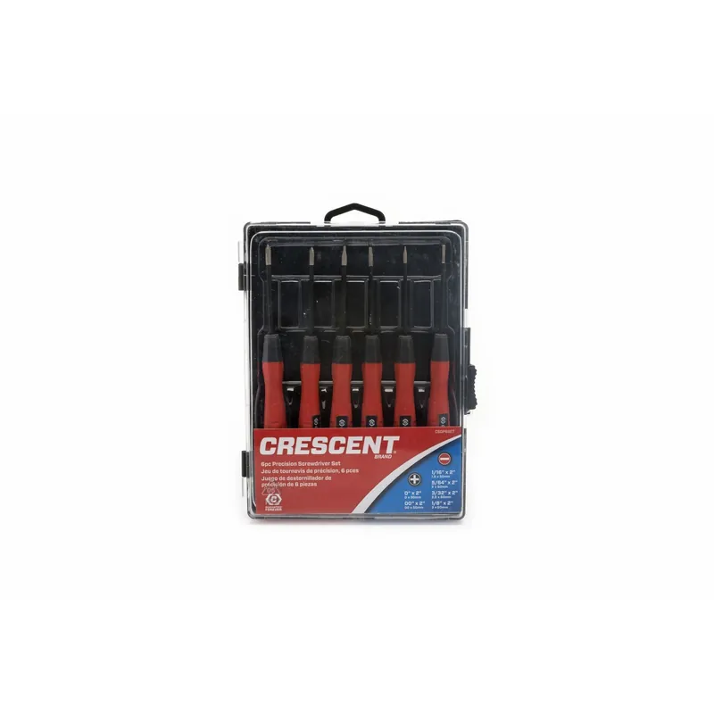2 In. L Phillips/slotted Mini Precision Screwdriver Set 6 Piece