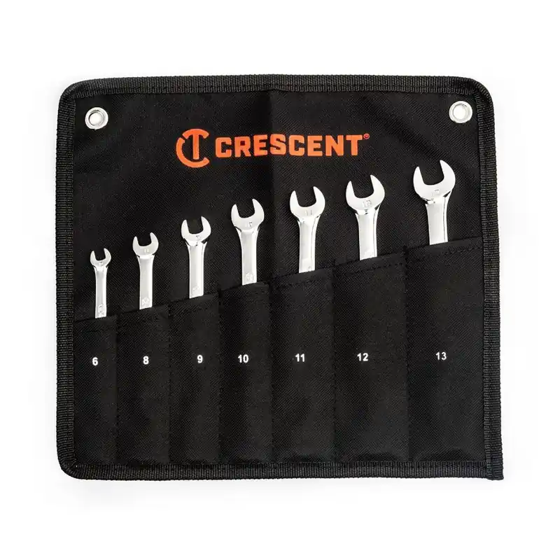12 Point Metric Combination Wrench Set 7 Piece - Chrome Alloy Steel
